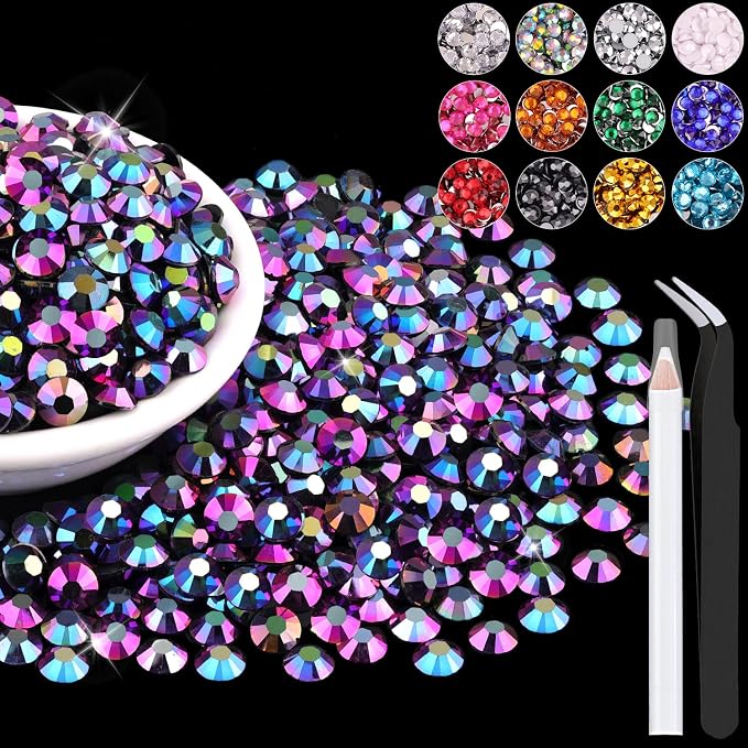 4000PCS 5mm Resin Jelly Rhinestones in Bulk, Bedazzling Flatback Crystals by BELLEBOOST