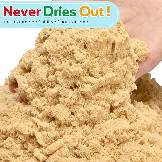 FURWEY 19.4lbs Play Sand, Natural Brown Sensory Sand, Suitable - Image 2