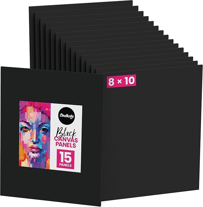 Chalkola Black Canvas Panels 8x10 inch by Chalkola
