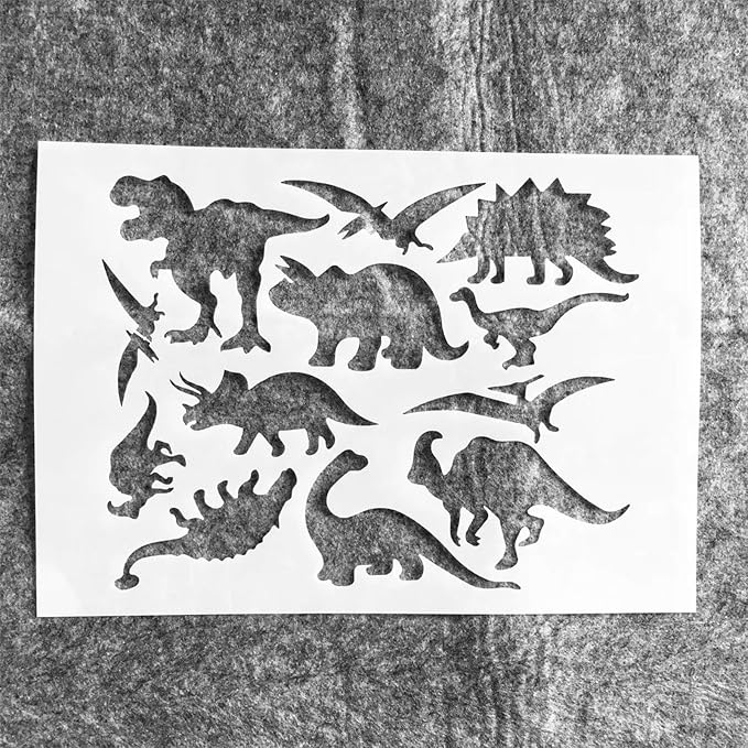 TIAMECH A4 Reusable Prehistoric Dinosaurs Stencil - Image 3