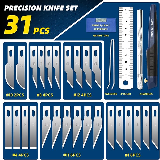31-Piece Precision Hobby Knife Set - Image 2