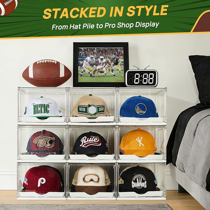 Vtopmart 6 Pack Stackable Baseball Caps Organizer, Each Holds 12 hats | Each - Image 7