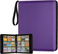 GERMUN 3 Ring 9 Pocket Zipper Card Binder, 720 Double Sided Standard PU Trading by GERMUN