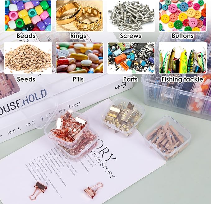 OUTUXED Bead Organizer Box, Mini Craft Storage Containers Boxes - Image 7