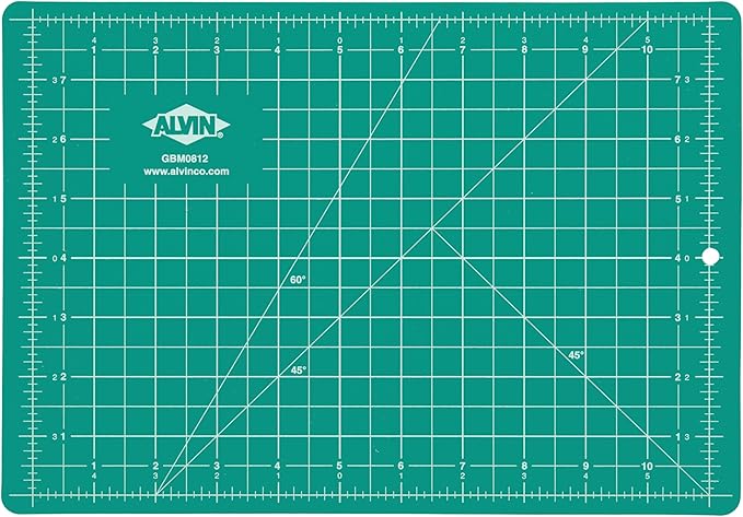 ALVIN GBM Self-Healing Cutting Mat 8.5 x 12 inch | Double-Sided Green/Black | by Alvin