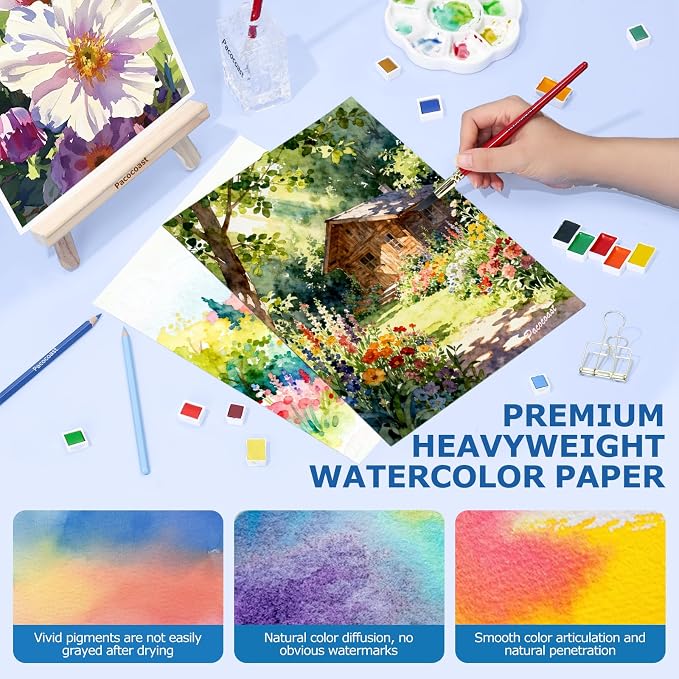 Pacocoast Watercolor Paper Pads, 20 Sheets. Perfect - Image 5
