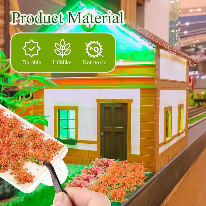 288 Pcs Static Grass Tuft Flower Cluster Vegetation Groups Self Adhesive - Image 3
