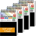 WINNER 5.5" x 8.5" Sketch Book, 400 Sheets Top Spiral Bound Sketch Pad by WINNER