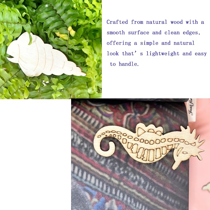 54PCS Unfinished Blank Wooden Cutouts Craft - Image 4