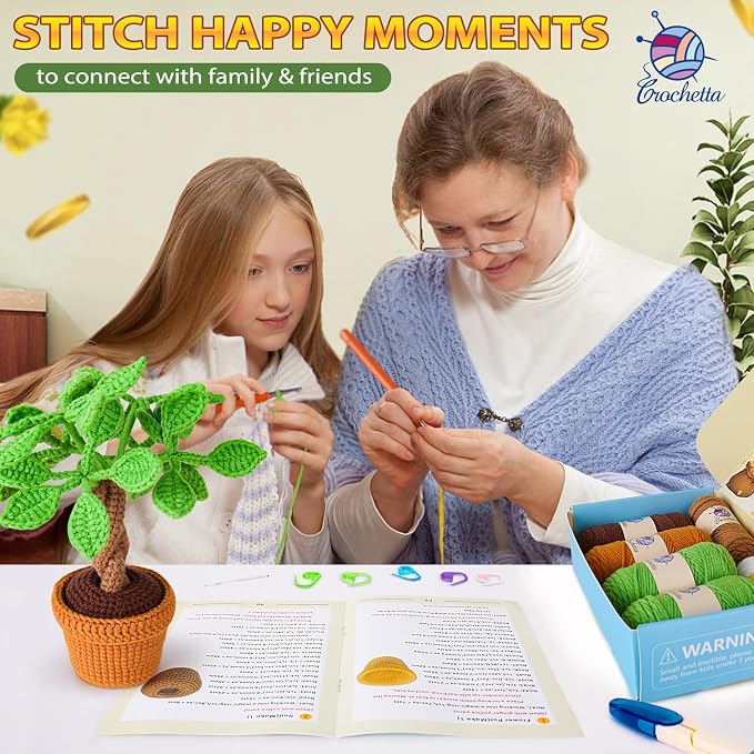 Crochetta Crochet Kit for Beginners, Beginner Crochet Kits for Adults - Image 3