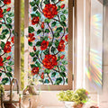 Stained Glass Window Film UV Resistant Window Privacy Film Rose Floral Privacy by Aomkmi