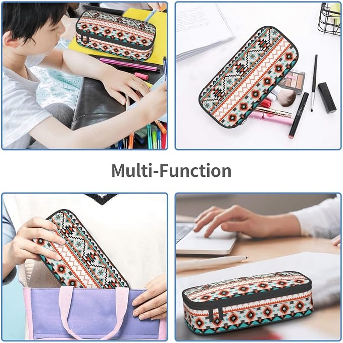 Aztec Ethnic Tribal Pencil Case Organizer Big Capacity Pencil Pouch Stationery - Image 7