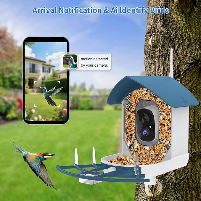 Bird Feeder with Camera, AI Identify Birds Species, Smart Bird Camera with - Image 2