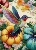 Bird Stamped Cross Stitch Kits for Adults, Flowers 11CT Needlepoint Counted by askkqtx