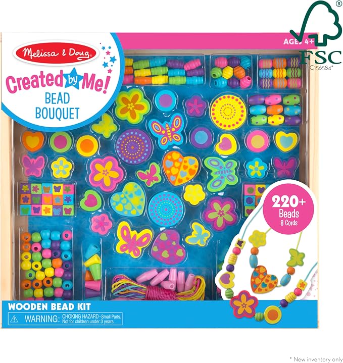Melissa & Doug Created by Me! Bead Bouquet Deluxe Wooden Bead Set - Image 6