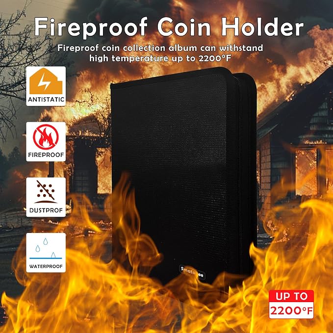 Fireproof Coin Collection Book Holder - Image 3