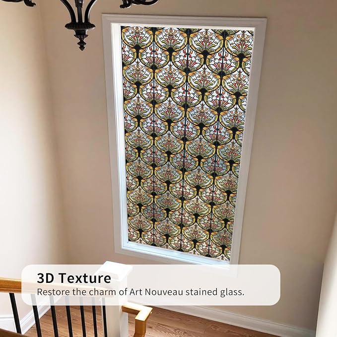 3D Vintage Stained Glass Window Film - Image 3