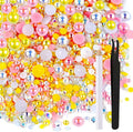 ASTARON 50g Mix Flatback Rhinestones Half Pearls by ASTARON
