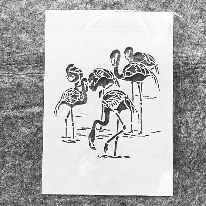 TIAMECH A4 Reusable Flamingo Stencil - Image 3