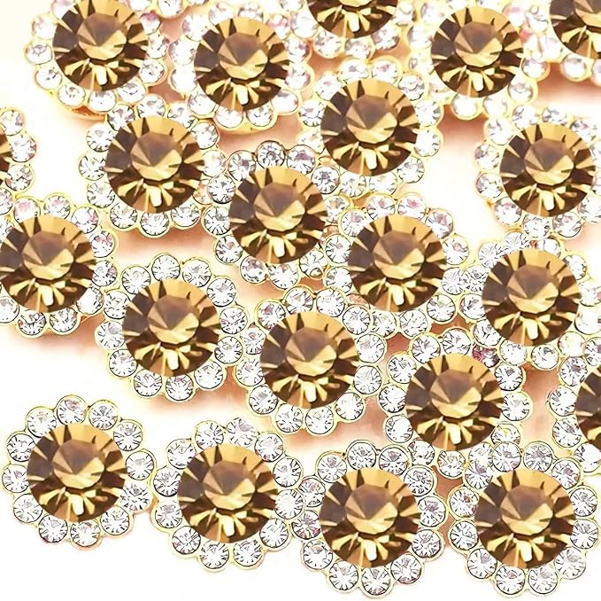 200 PCS 12MM Crystal Glass Sew on Rhinestones Jewels Gems by Unknown