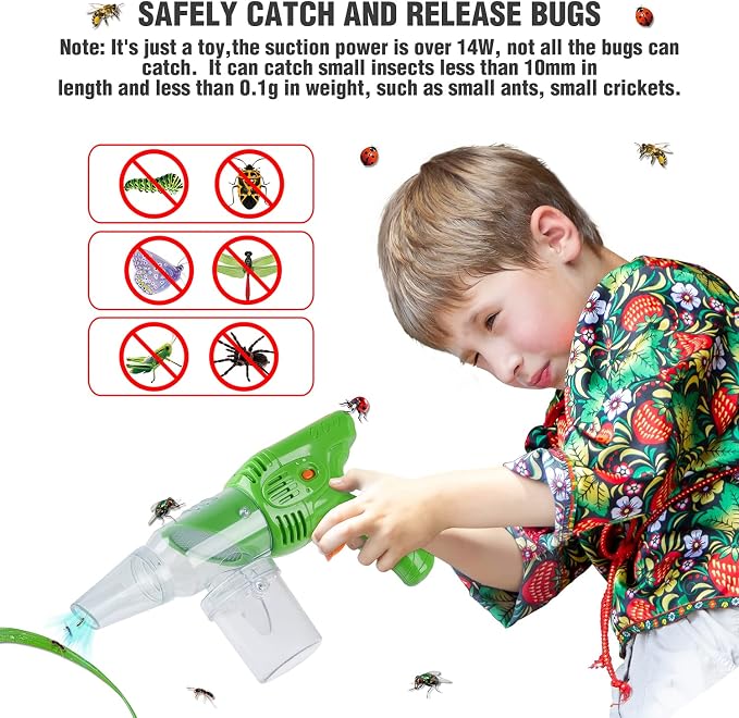 PLAY Bug Vacuum for Kids, Bug Catcher kit for Kids, Eco-Friendly Bug Suction - Image 2