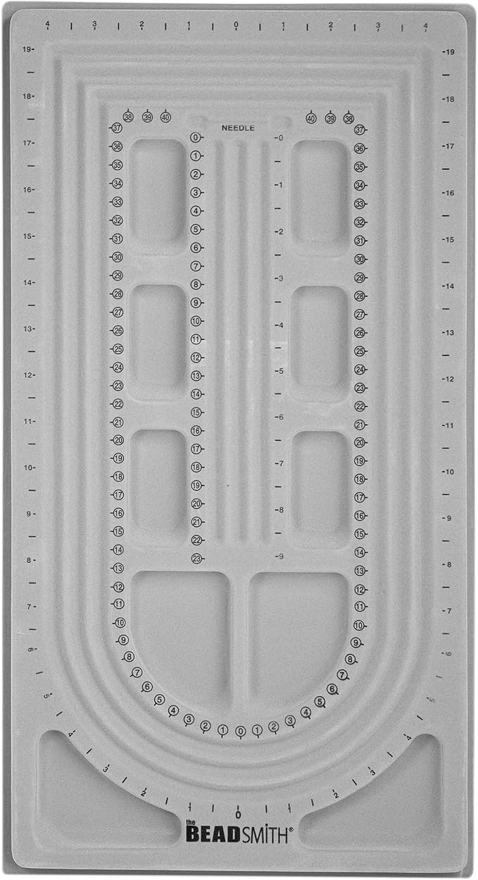 The Beadsmith Bead Board, 3 U-Shape and 3 Straight Channels, 10 x 18.5 inches by TheBeadsmith