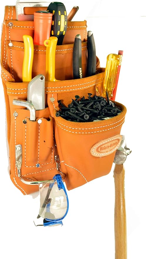 McGuire-Nicholas 689 MB 10 Pocket Pro Carpenter Pouch in Tan Full Grain Leather