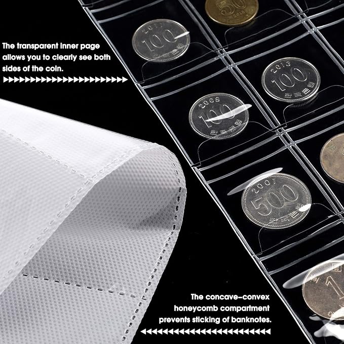 Zonon Currency Album Coin Collecting Book Holder - Image 5