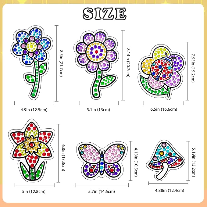 atydkug Window Suncatcher Gemstone Sticker Craft Kits - Image 3