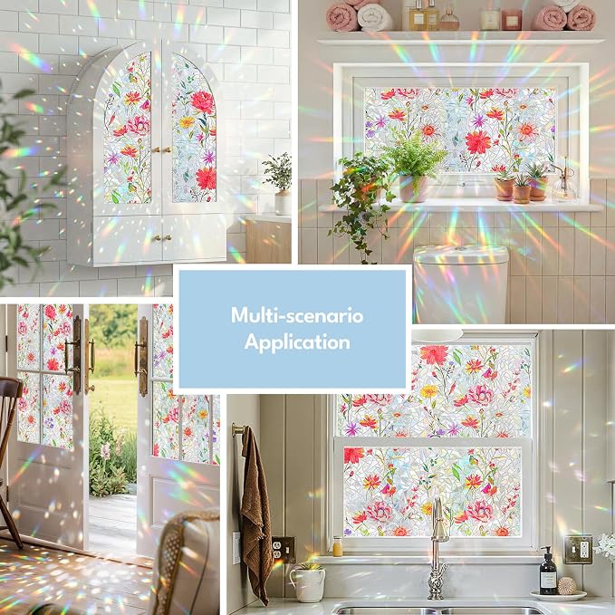 ADD.HERES Window Privacy Film, Stained Glass Decorative Static Cling, Removable - Image 7