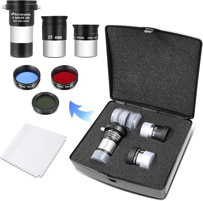 Astromania Telescope Eyepiece Set Accessory Kit by AstromaniaOptics