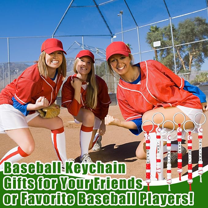 Landical 564 Pcs Baseball Keychain Making Kit DIY Baseball Bead Key Chain Craft - Image 5