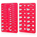 Thread Checker, Nut and Bolt Thread Checker with 19 Standard and 16 Metric Sizes, Bolt Size Finder and Thread Gauge with Inch and Centimeter Ruler