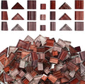 LITMIND 1.1LB Coffee Mix Striped Crystal Glass Mosaic Tiles – Assorted Shapes by LITMIND