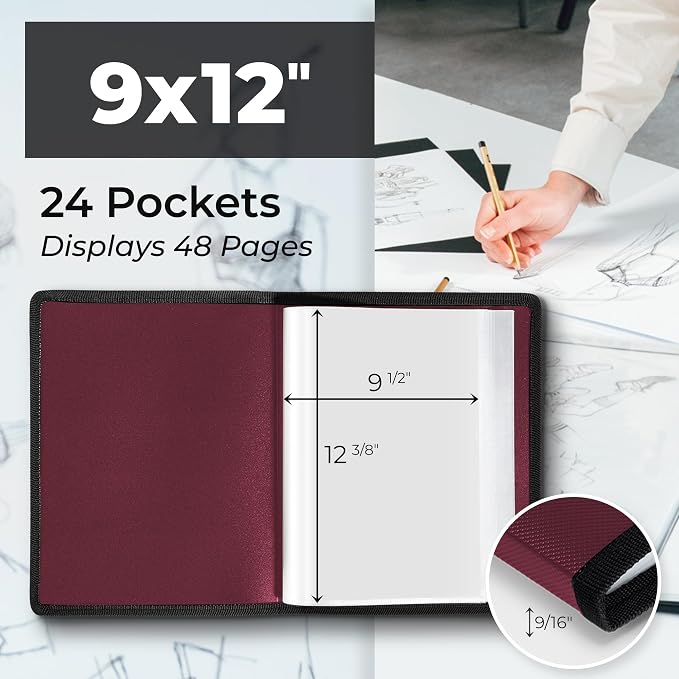 Dunwell Art Portfolio 9x12 Folder, Portfolio Binder - Image 2