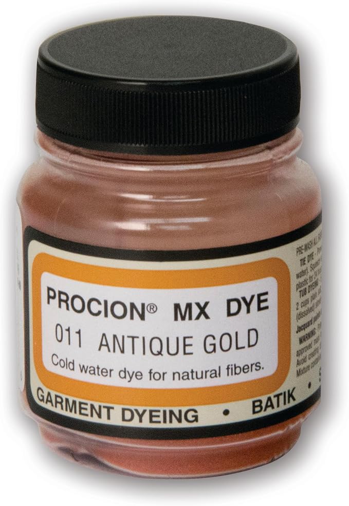 Jacquard Procion MX Tie Dye Powder Antique Gold, 2/3 Ounce Jar by Jacquard