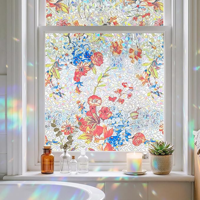 ADD.HERES Window Privacy Film, Stained Glass Decorative Static Cling, Removable by ADDHERES