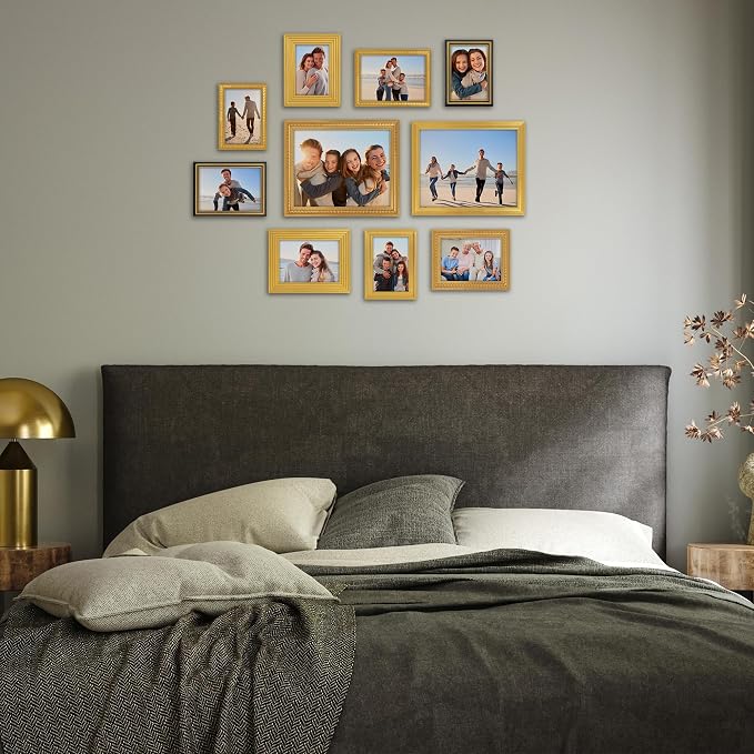 Americanflat Set of 10 Vintage Gold Frames - Image 4