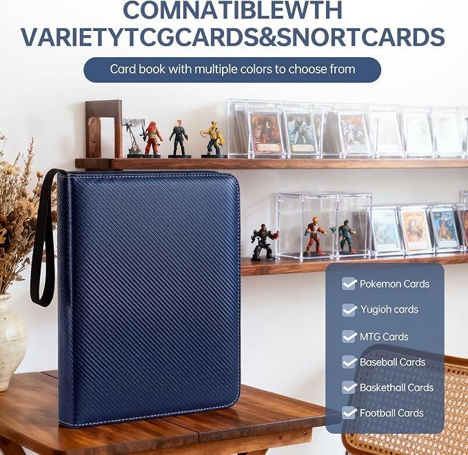 9 Pocket Card Binder, Premium Zip Trading Top Loader Binder, 720 Double Sided - Image 4