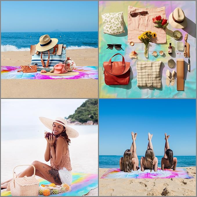 Dielianyi Turkish Beach Towels for Tie-dye Oversized White Beach Towel for tie - Image 7