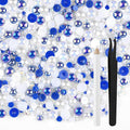 ASTARON 50g Mix Flatback Rhinestones Half Pearls by ASTARON