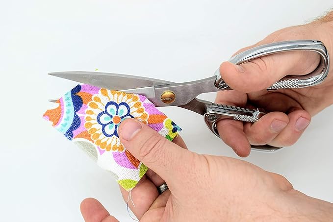 Industrial Grade Multi Purpose Scissors. Razor Sharp Steel Blade with Large Handle. Durable Design Perfect for Cutting Plastic, Metal, Paper, Wood, Foam, Fabric, and Organic Materials.