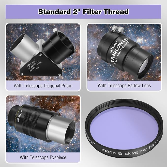 Alstar Telescope Filter 2 Inch Moon/Skyglow Filter Neutral Representation | - Image 3