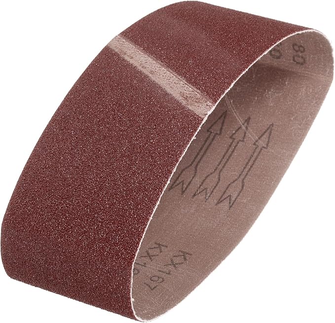 HARFINGTON 4 x 24 Inch Sanding Belts, 1 Pcs 80 Grits Aluminum Oxide Abrasive Belt Sander File Belt for Woodworking, Metal Polishing, Knife Sharpener