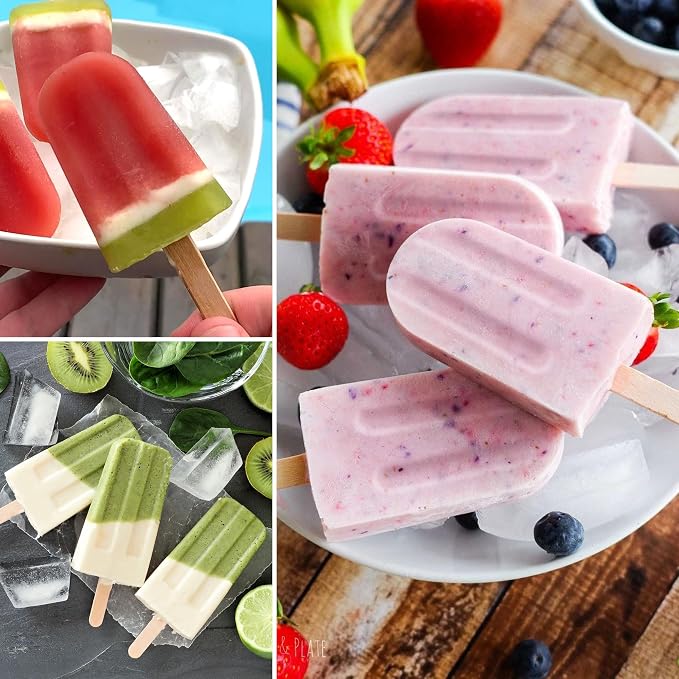 10 Cavity Popsicles Molds with 50 Pcs Popsicle Sticks, Bpa-free ice Pop Mold - Image 5