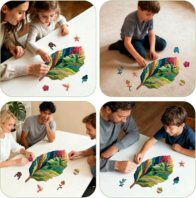 MYS A·U·R Wooden Puzzles for Adults, Freedom Leaf Jigsaw Puzzle 500pcs - Image 6