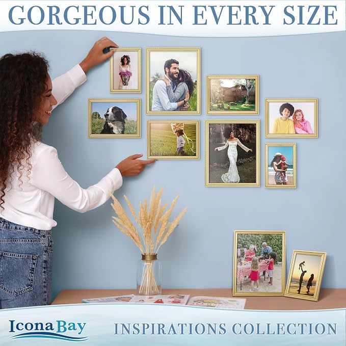 Icona Bay 8x10 Picture Frames, 6 Pack, Contemporary, Inspirations | These Icona - Image 5