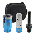 Tile Hole Saw Kit - BRSCHNITT Diamond Core Drill Bit Set 35mm Drill Bit &4/5" Diamond Finger Bit for Porcelain Tile Ceramic Marble Granite & Adapter