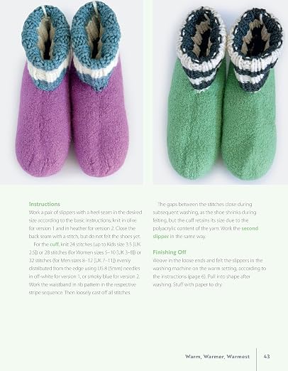 Knitting and Felting Slippers: Learn to Make Cute and Cozy Footwear - Image 3