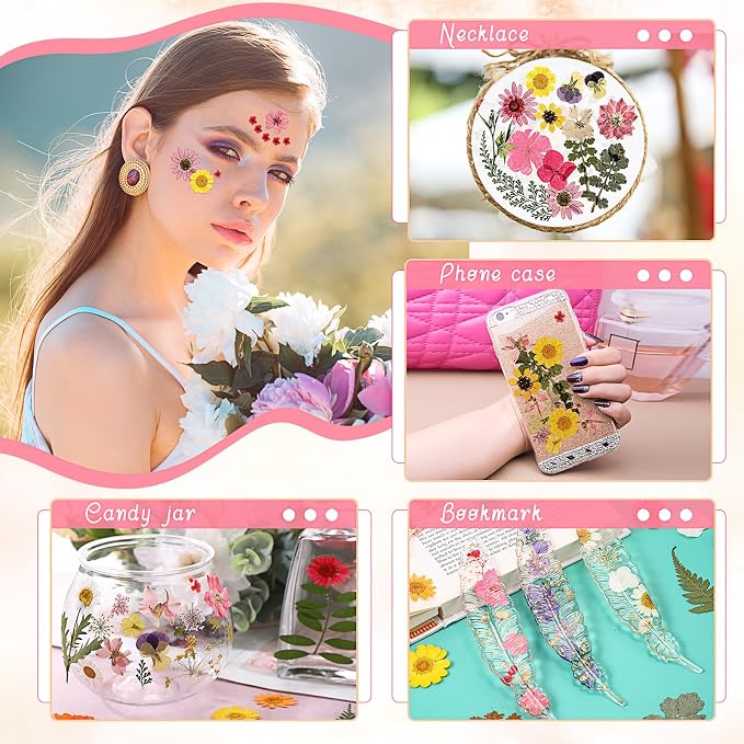 eBoot 72 Pcs Dried Pressed Flowers - Image 4